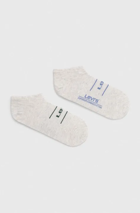Κάλτσες Levi's 2-pack χρώμα: γκρι