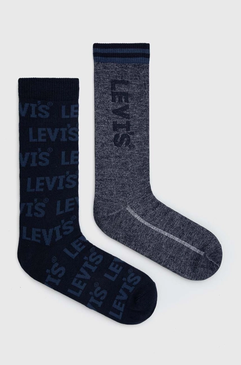 Ponožky Levi's 2-pack tmavomodrá barva