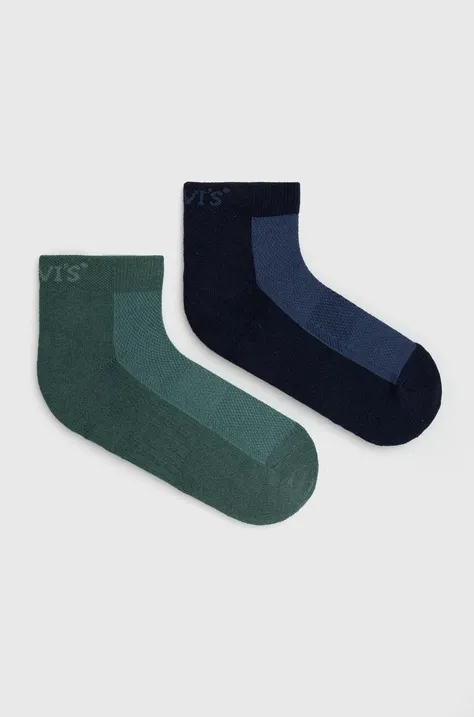 Κάλτσες Levi's 2-pack χρώμα: πράσινο