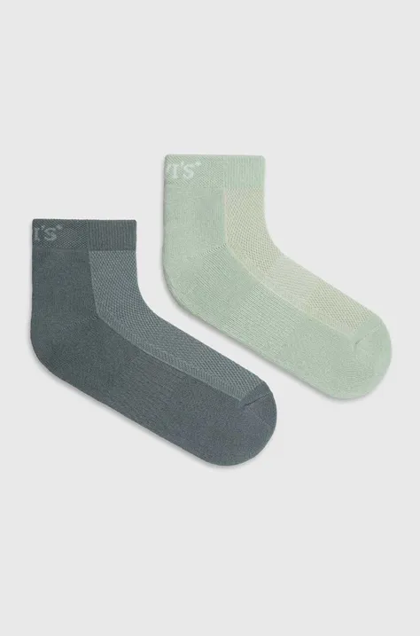 Ponožky Levi's 2-pak zelená farba