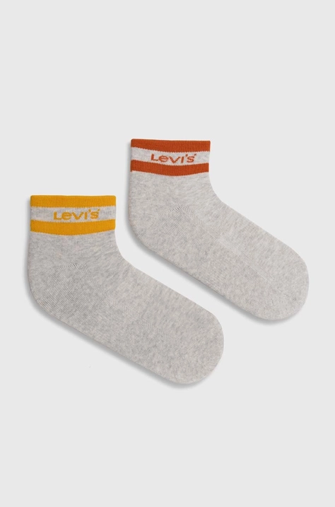 Ponožky Levi's 2-pack šedá barva