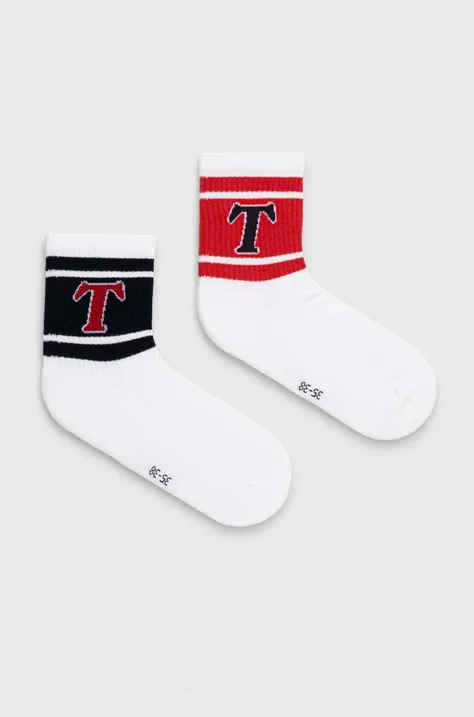 Čarape Tommy Jeans r 2-pack boja: crvena