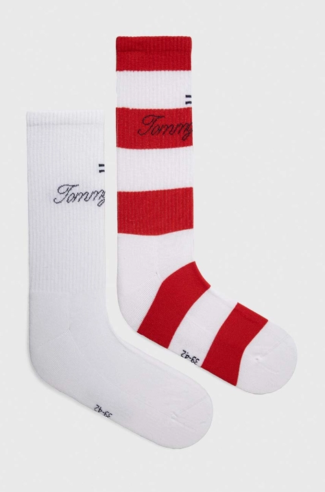 Čarape Tommy Hilfiger 2-pack boja: crvena