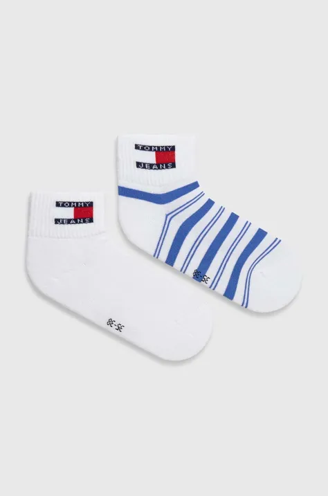 Čarape Tommy Jeans 2-pack boja: tirkizna