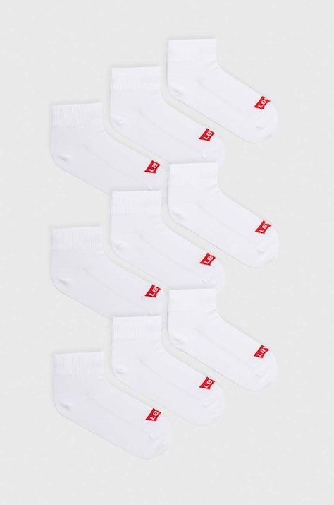 Ponožky Levi's 9-pack bílá barva
