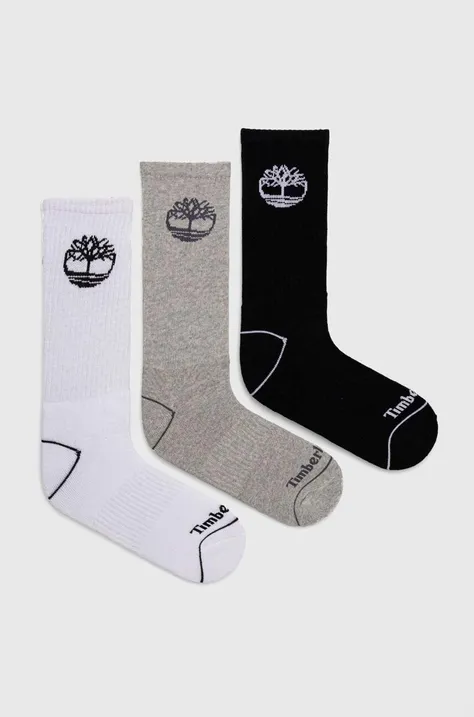 Κάλτσες Timberland 3-pack χρώμα: μαύρο, TB0A2PTZM051