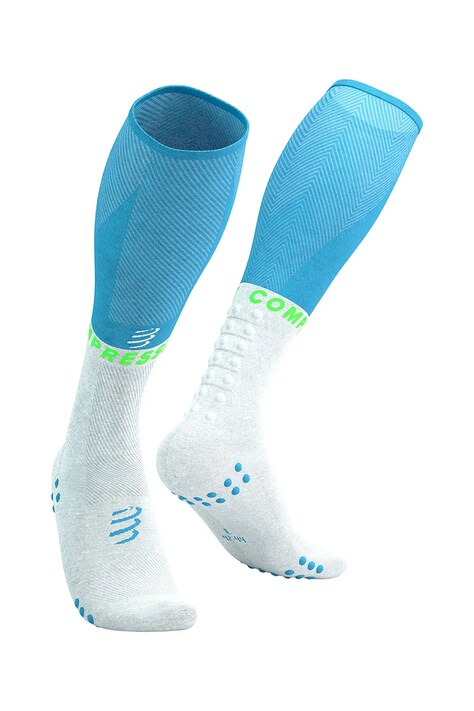 Compressport skarpety sportowe Full Socks Oxygen niebieskie SU00050B