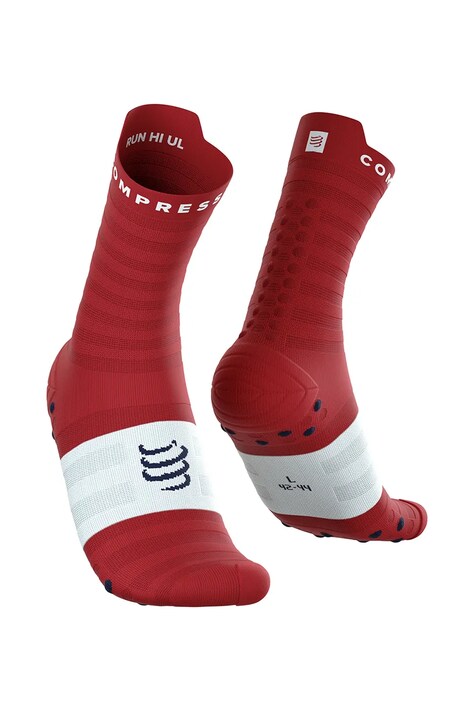 Compressport skarpety sportowe ProRacingSocks v4.0 Ultralight bordowe XU00050B