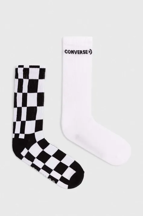 Ponožky Converse 2-pack bílá barva, E1264A