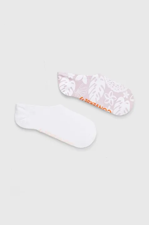 Ponožky Converse 2-pack bílá barva, E1266P