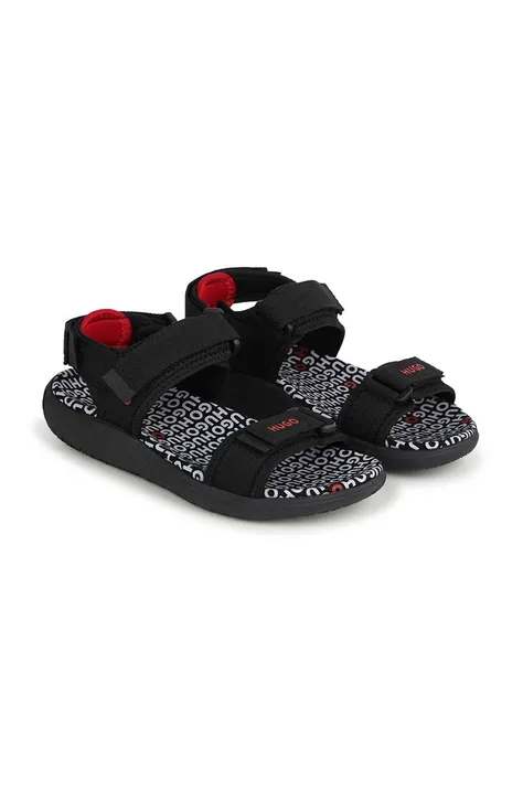 Dětské sandály HUGO černá barva