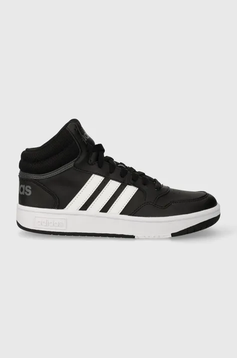 Παιδικά αθλητικά παπούτσια adidas Originals HOOPS 3.0 MID K χρώμα: μαύρο