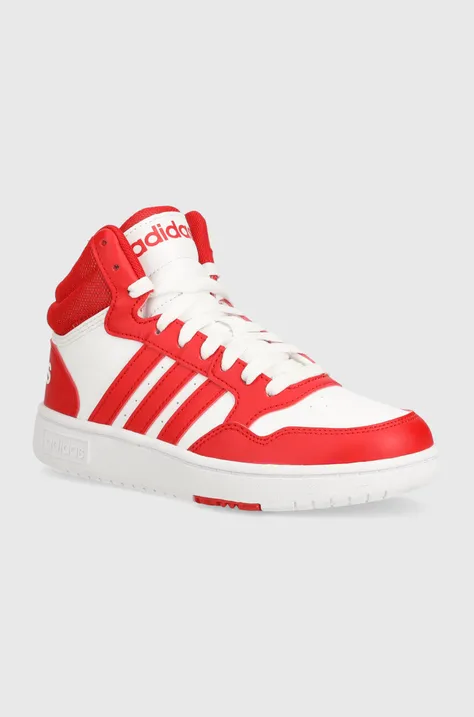 Детские кроссовки adidas Originals HOOPS 3.0 MID K цвет красный