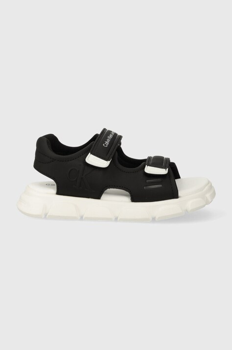 Calvin Klein Jeans sandale copii culoarea negru