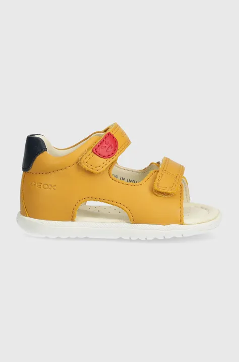 Детские кожаные сандалии Geox SANDAL MACCHIA цвет жёлтый