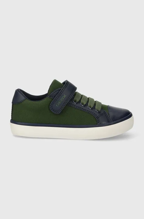 Πάνινα παπούτσια Geox GISLI χρώμα: πράσινο
