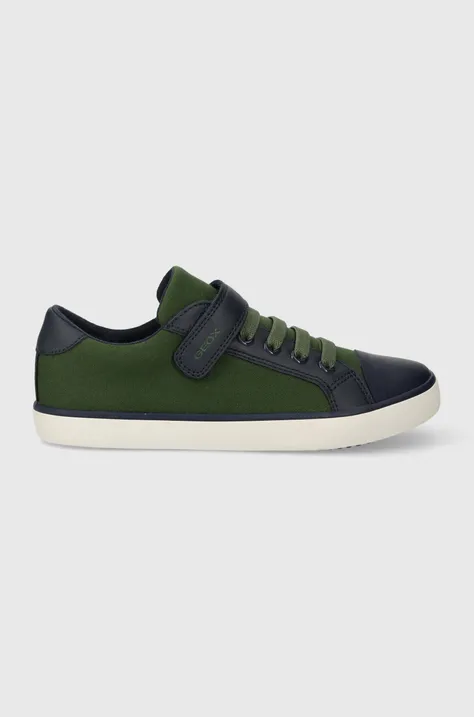 Παιδικά πάνινα παπούτσια Geox GISLI χρώμα: πράσινο
