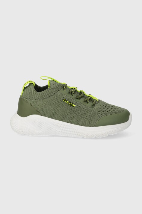 Dětské sneakers boty Geox SPRINTYE zelená barva