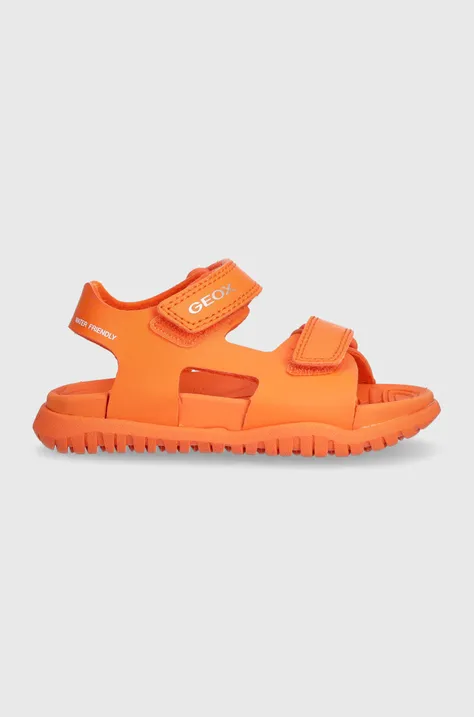 Otroški sandali Geox SANDAL FUSBETTO oranžna barva