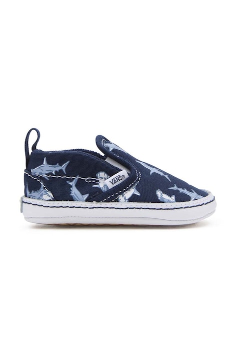 Бебешки обувки Vans Slip-On V Crib в зелено