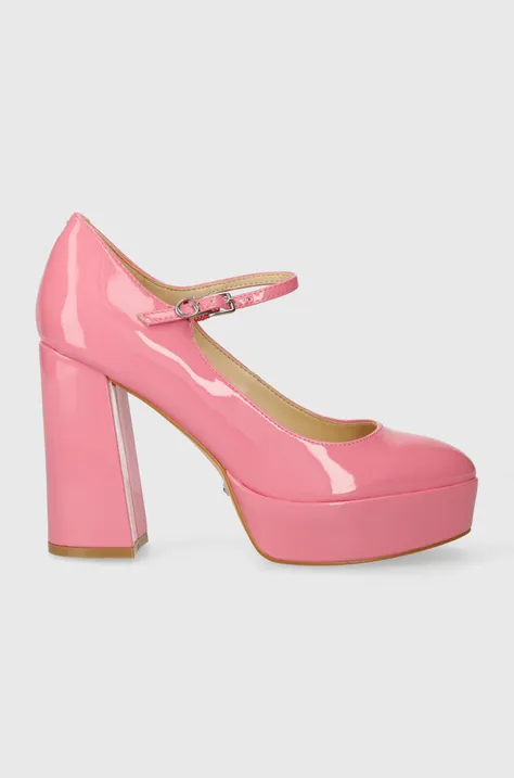 Salonke Guess PREMO boja: ružičasta, s debelom potpeticom, FLPPRE PAT08