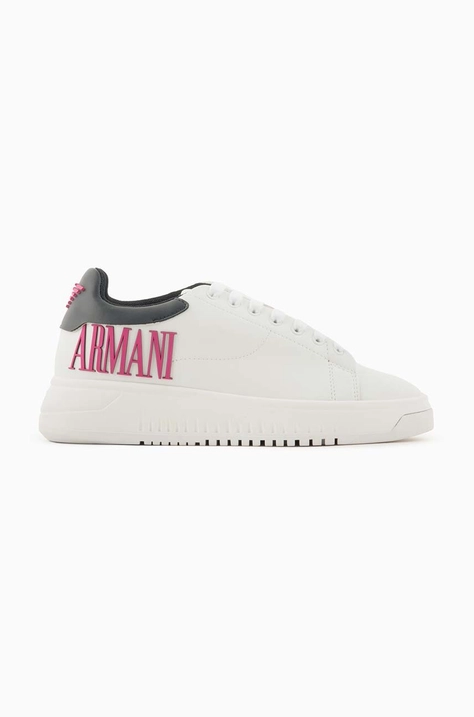 Kožené sneakers boty Emporio Armani bílá barva, X3X024 XR127 C682