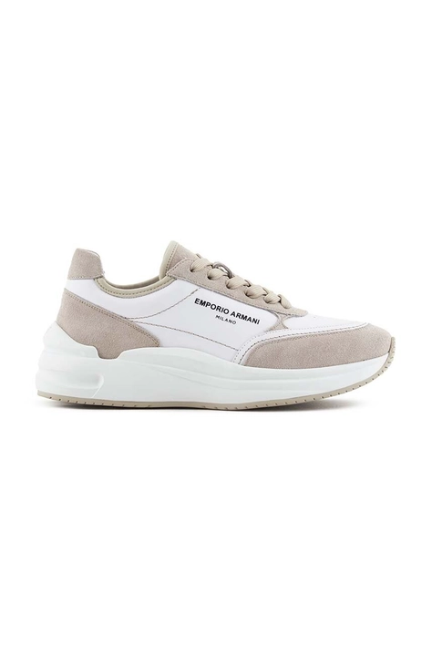 Emporio Armani sneakers din piele culoarea alb, X3X216 XR122 C680