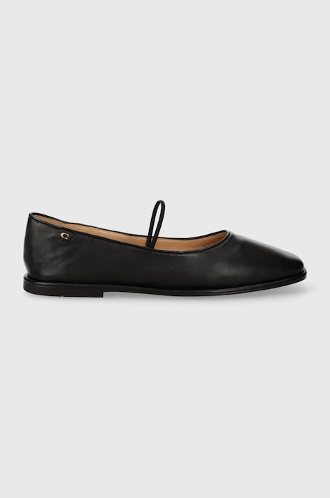 Coach balerini de piele Emilia culoarea negru, CN116