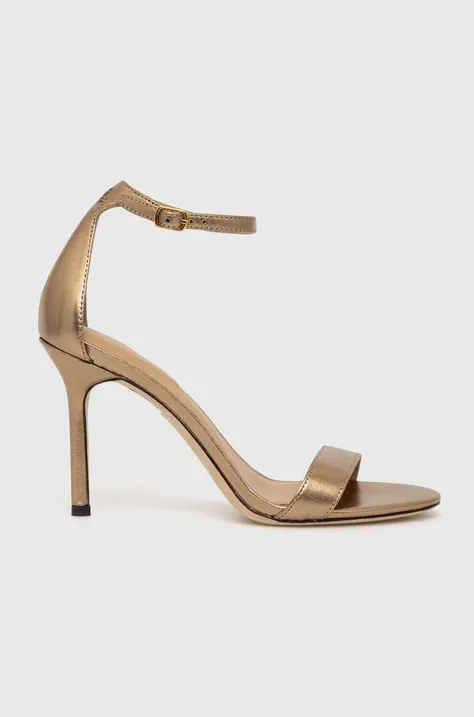 Kožené sandále Lauren Ralph Lauren Allie zlatá farba, 802912000000