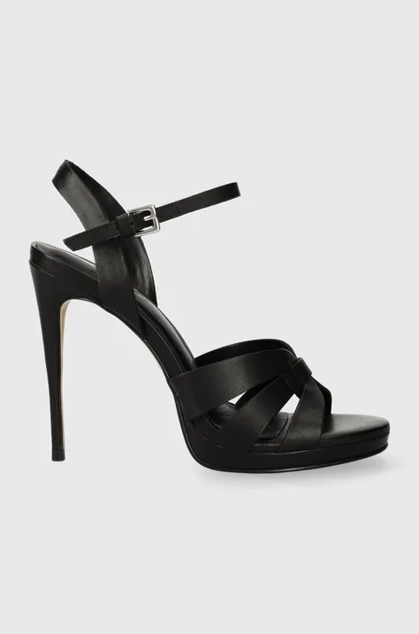 Kožené sandále Aldo AFAONI čierna farba, 13722726