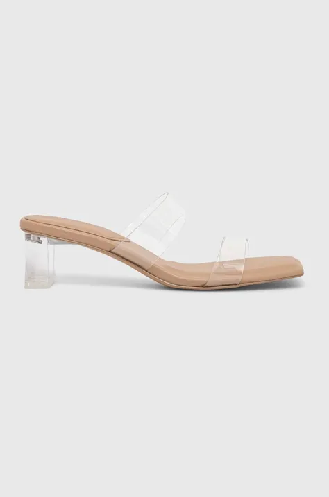 Pantofle Aldo LILIDIA dámské, pruhledná barva, na podpatku, 13706549