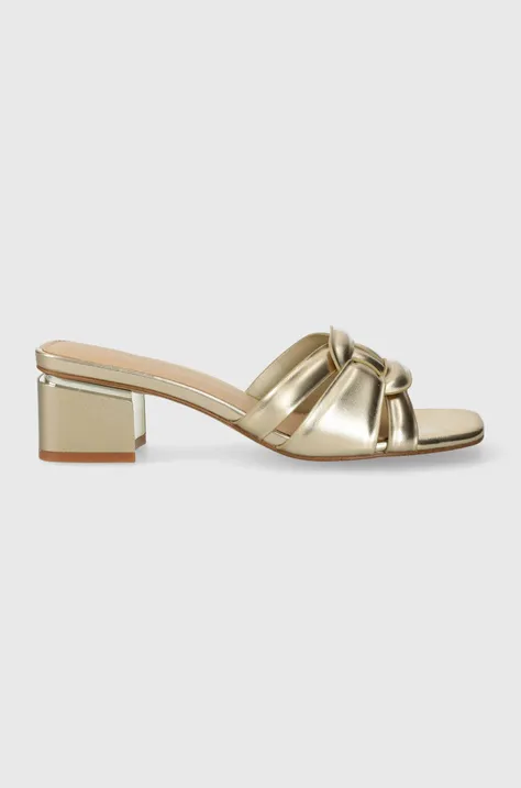 Pantofle Aldo NAJLA dámské, zlatá barva, na podpatku, 13711825