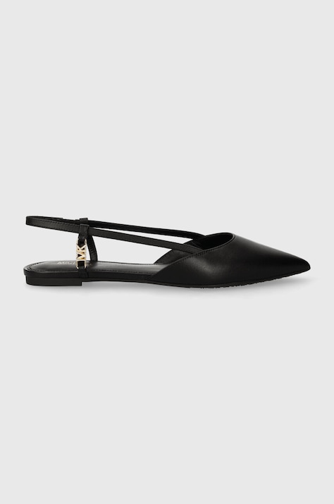 MICHAEL Michael Kors balerini de piele Veronica culoarea negru, cu toc deschis, 40H3VRFP1L