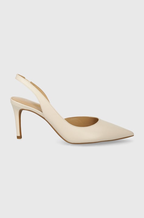 MICHAEL Michael Kors stilettos de piele Alina culoarea bej, 40R4HNMP1L
