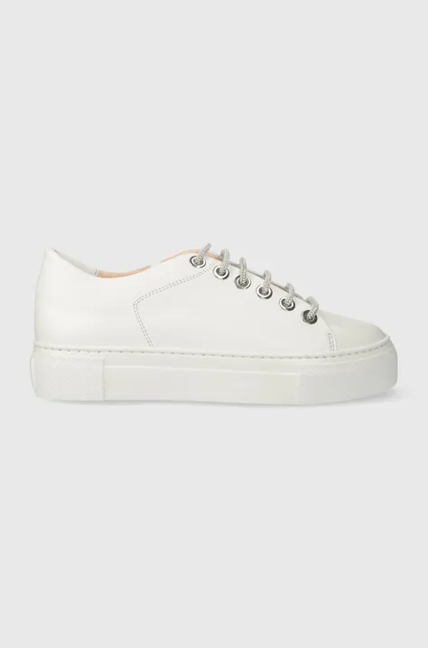 AGL sneakersy skórzane CRYSTAL kolor biały D925270PGKV019A634