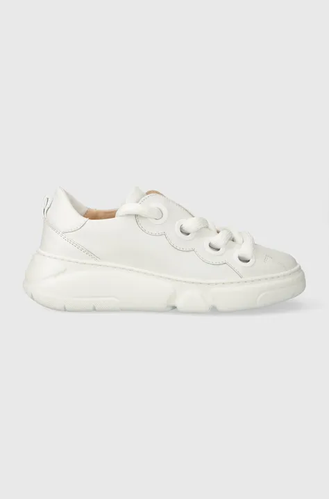 Δερμάτινα αθλητικά παπούτσια AGL MAGIC χρώμα: άσπρο, D938049PGSOFTY0102