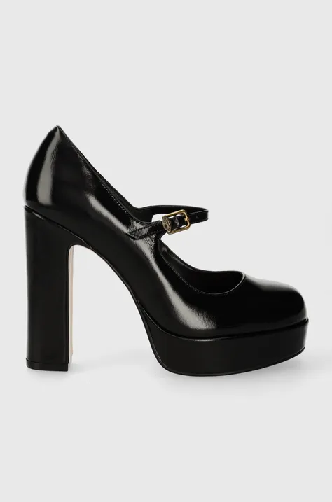 Kurt Geiger London pantofi de piele Regent Mid Platfrom culoarea negru, cu toc drept 1262100109