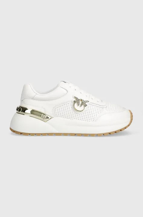 Δερμάτινα αθλητικά παπούτσια Pinko SS0019 P001 Z1B χρώμα: άσπρο, Gem 01