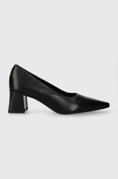 Кожаные туфли Vagabond Shoemakers ALTEA цвет чёрный каблук кирпичик 5740.001.20