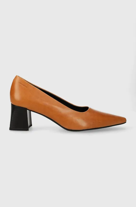 Шкіряні туфлі Vagabond Shoemakers ALTEA колір коричневий каблук блок 5740.001.22
