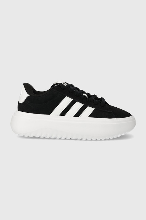 adidas sneakers din piele Grand Court Platform culoarea negru IE1102