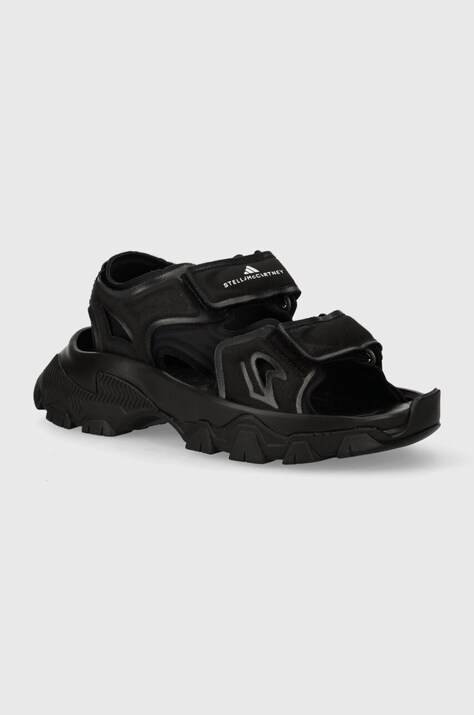 Σανδάλια adidas by Stella McCartney Hika χρώμα: μαύρο, IE3540