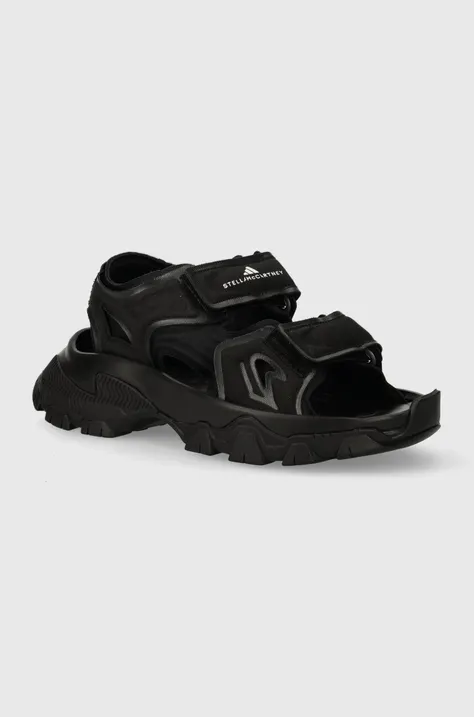 Sandále adidas by Stella McCartney Hika dámske, čierna farba, na platforme, IE3540