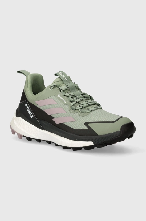 Čevlji adidas TERREX Free Hiker 2 Low GTX ženski, zelena barva, IE5100