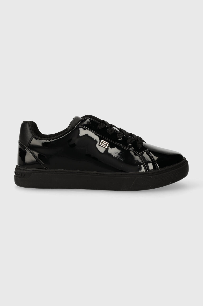 Tommy Hilfiger sneakersy ESSENTIAL COURT SNEAKER PATENT kolor czarny FW0FW07868