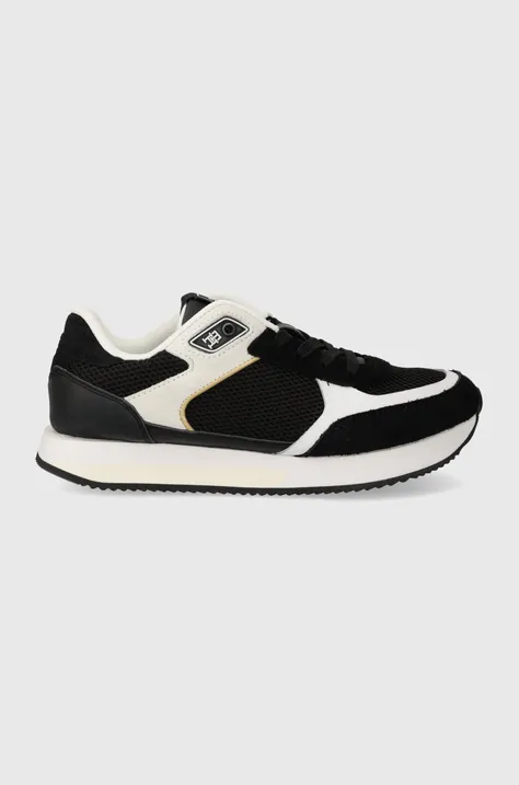 Sneakers boty Tommy Hilfiger ESSENTIAL ELEVATED RUNNER černá barva, FW0FW07700