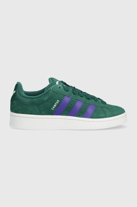 Semišové tenisky adidas Originals Campus 00s zelená farba, ID3170