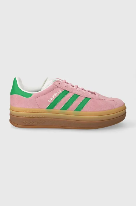 Semišové sneakers boty adidas Originals Gazelle Bold růžová barva, IE0420