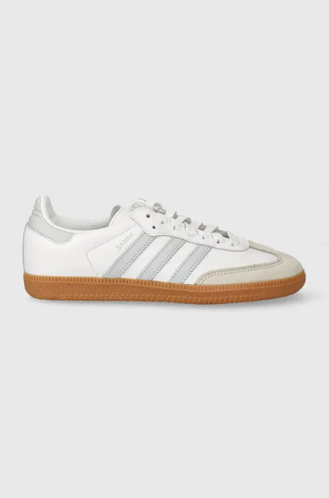 Δερμάτινα αθλητικά παπούτσια adidas Originals Samba OG χρώμα: άσπρο, IE0877