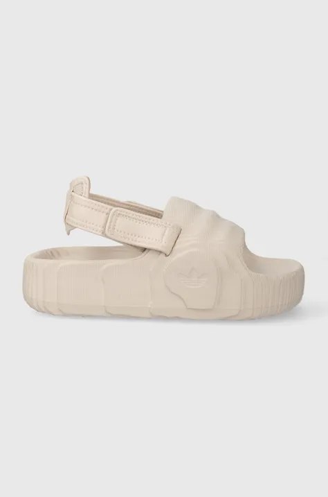 Sandály adidas Originals Adilette 22 XLG dámské, béžová barva, na platformě, IE5651
